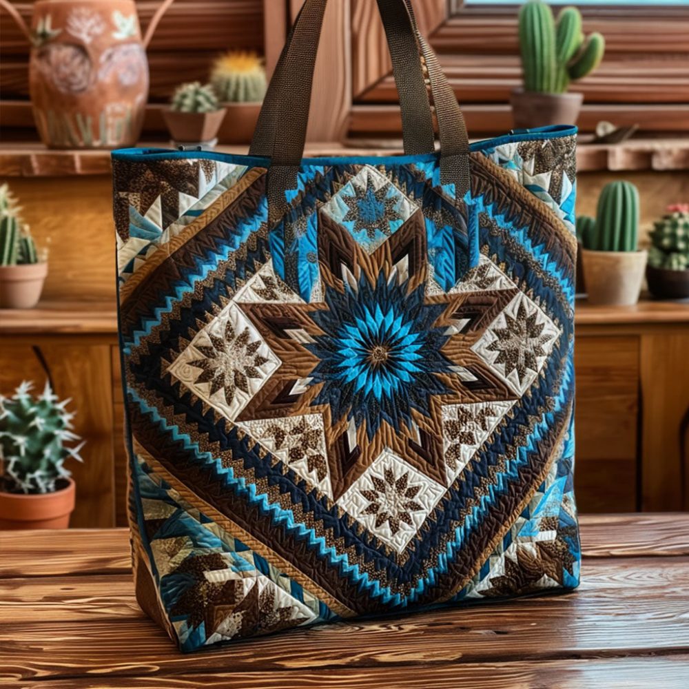 Wild West Spirit Quilted Tote Bag