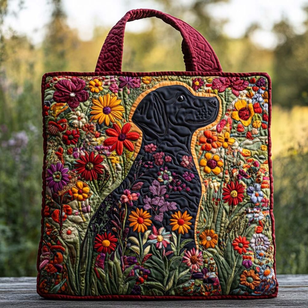 Wildflower Lab Quilted Tote Bag