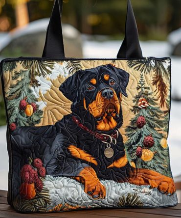 Winter Watcher Quilted Tote Bag