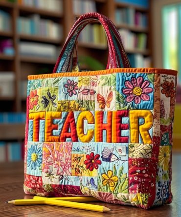 Wisdom Bloom Quilted Tote Bag