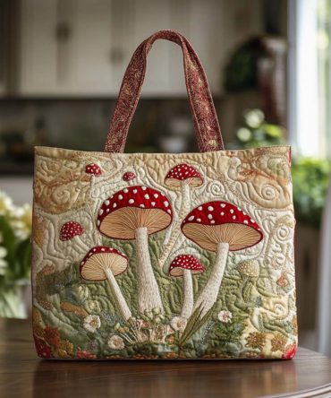 Woodland Dance Quilted Tote Bag