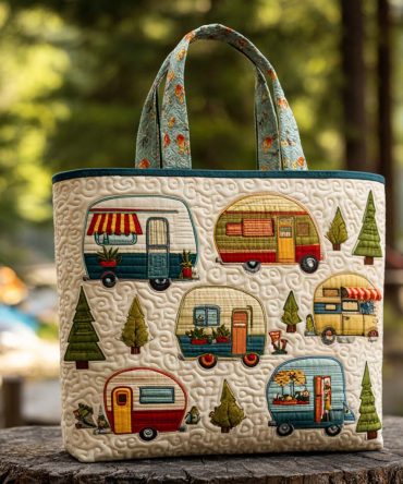 Woodland Trail Quilted Tote Bag