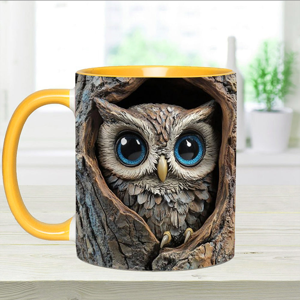 Owl Accent Mug - Personalized Accent Mug - Image 8