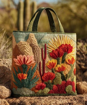 Yucca Mirage Quilted Tote Bag