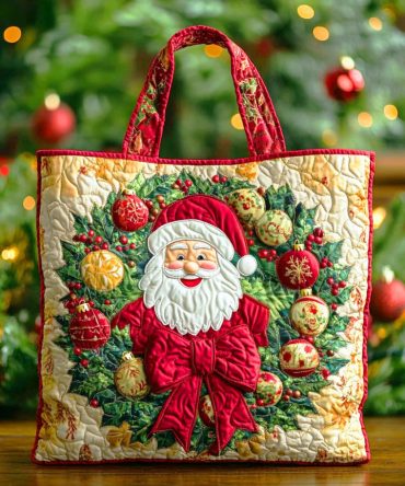 Yuletide Glow Quilted Tote Bag