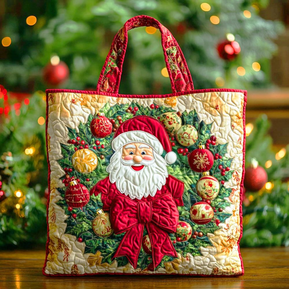 Yuletide Glow Quilted Tote Bag