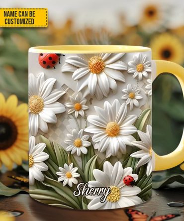 Daisy Flower - Personalized Accent Mug