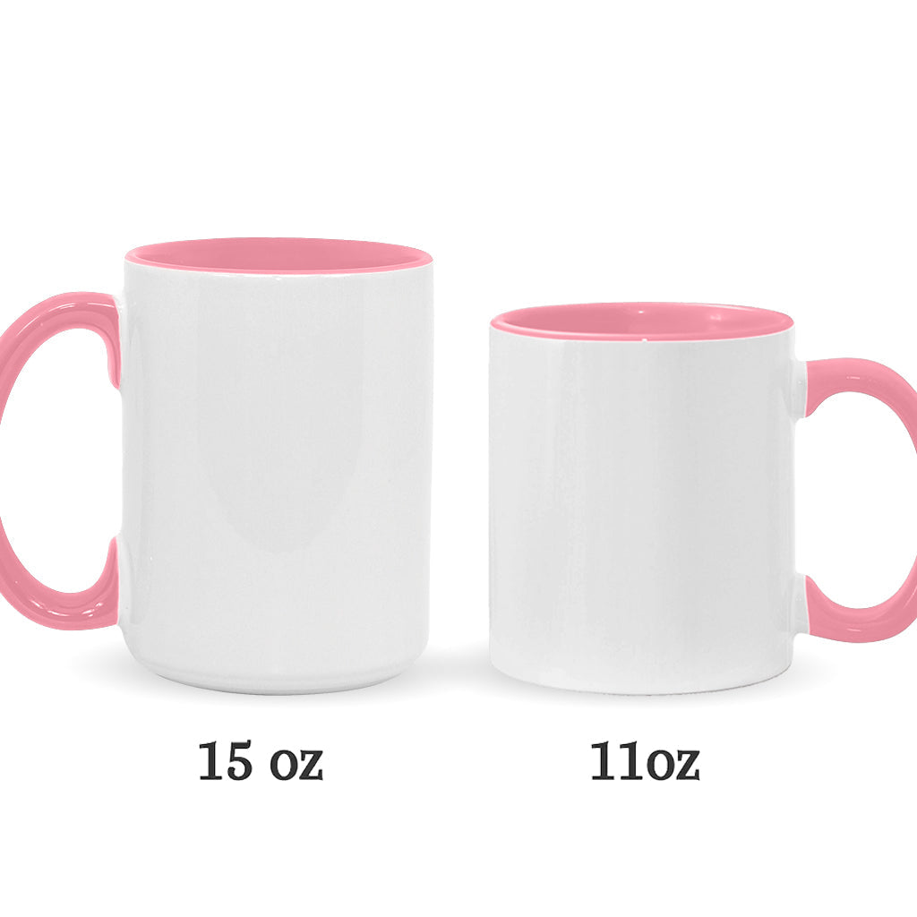 Personalize Blue & Pink Butterflies Accent Mug - Image 13