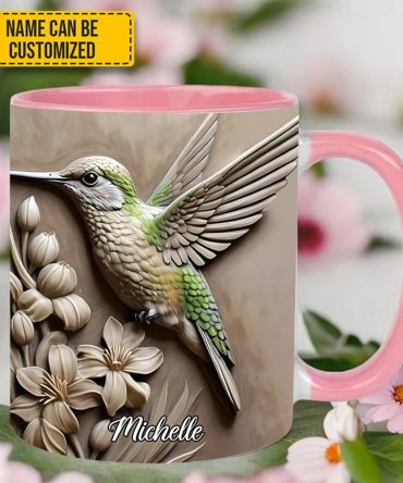 Hummingbird Accent Mug - Personalized Accent Mug