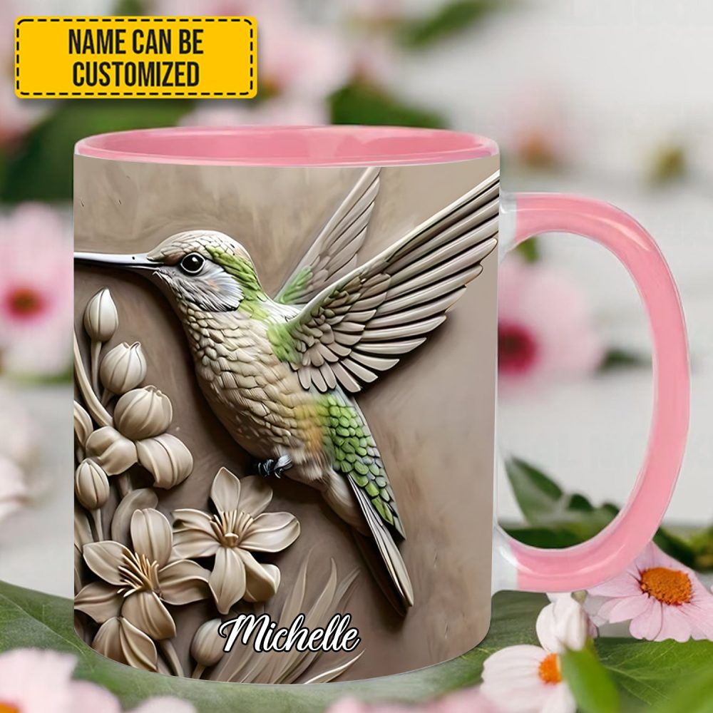 Hummingbird Accent Mug - Personalized Accent Mug