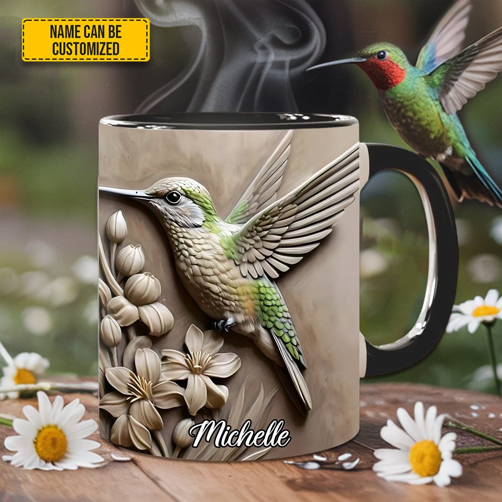 Hummingbird Accent Mug - Personalized Accent Mug - Image 2