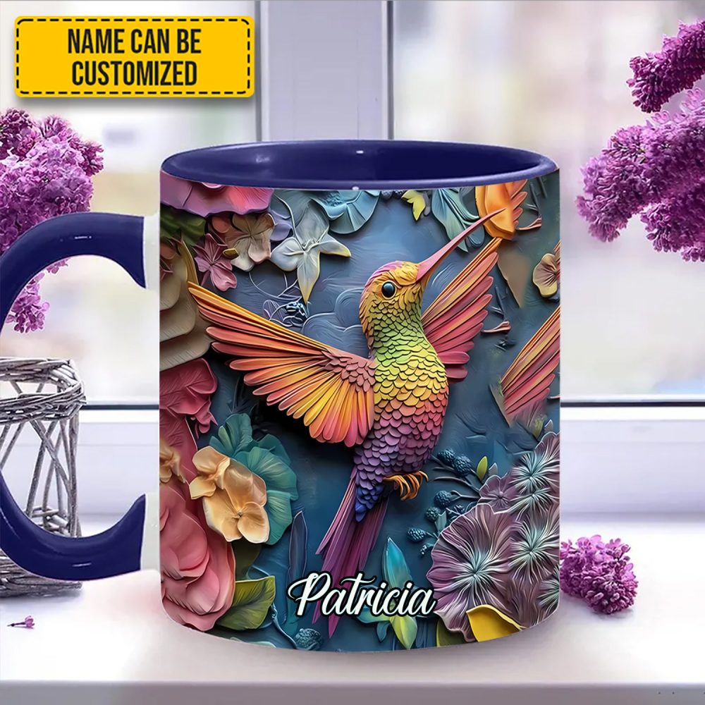 Hummingbird Accent Mug - Personalized Accent Mug - Image 3