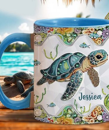 Just A Girl Who Loves Turtle, Personalized Accent Mug