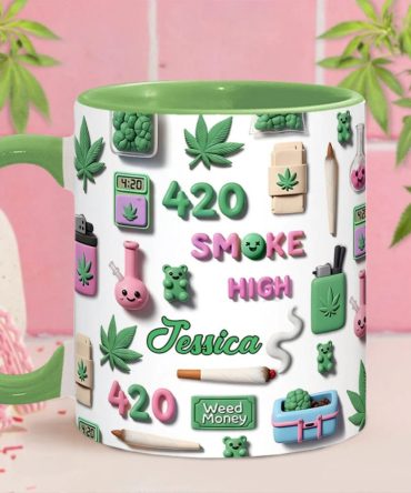 Stoner Chick, Personalized Weed Accent Mug