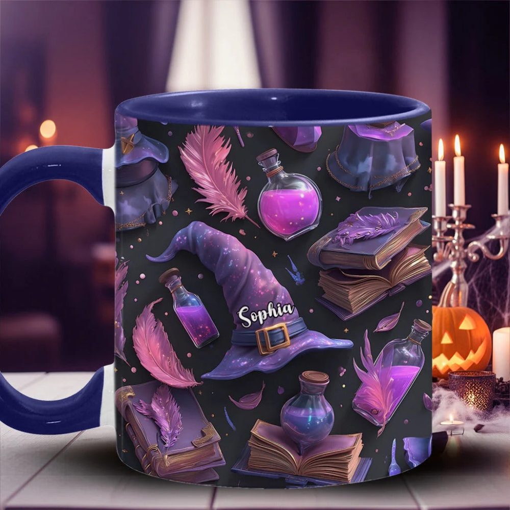 Purple Witch - Personalized Witch Accent Mug