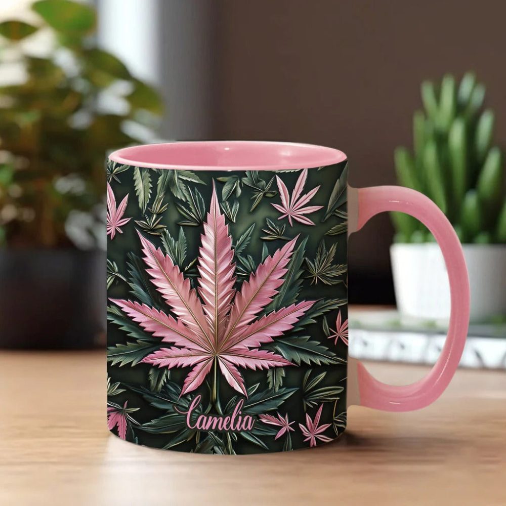 Stoner Chick, Personalized Weed Accent Mug - Image 2
