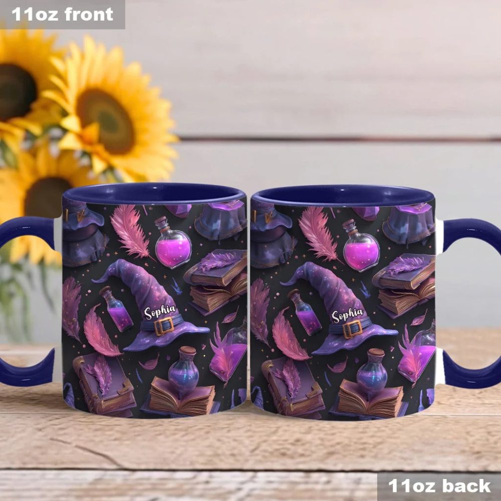 Purple Witch - Personalized Witch Accent Mug - Image 3