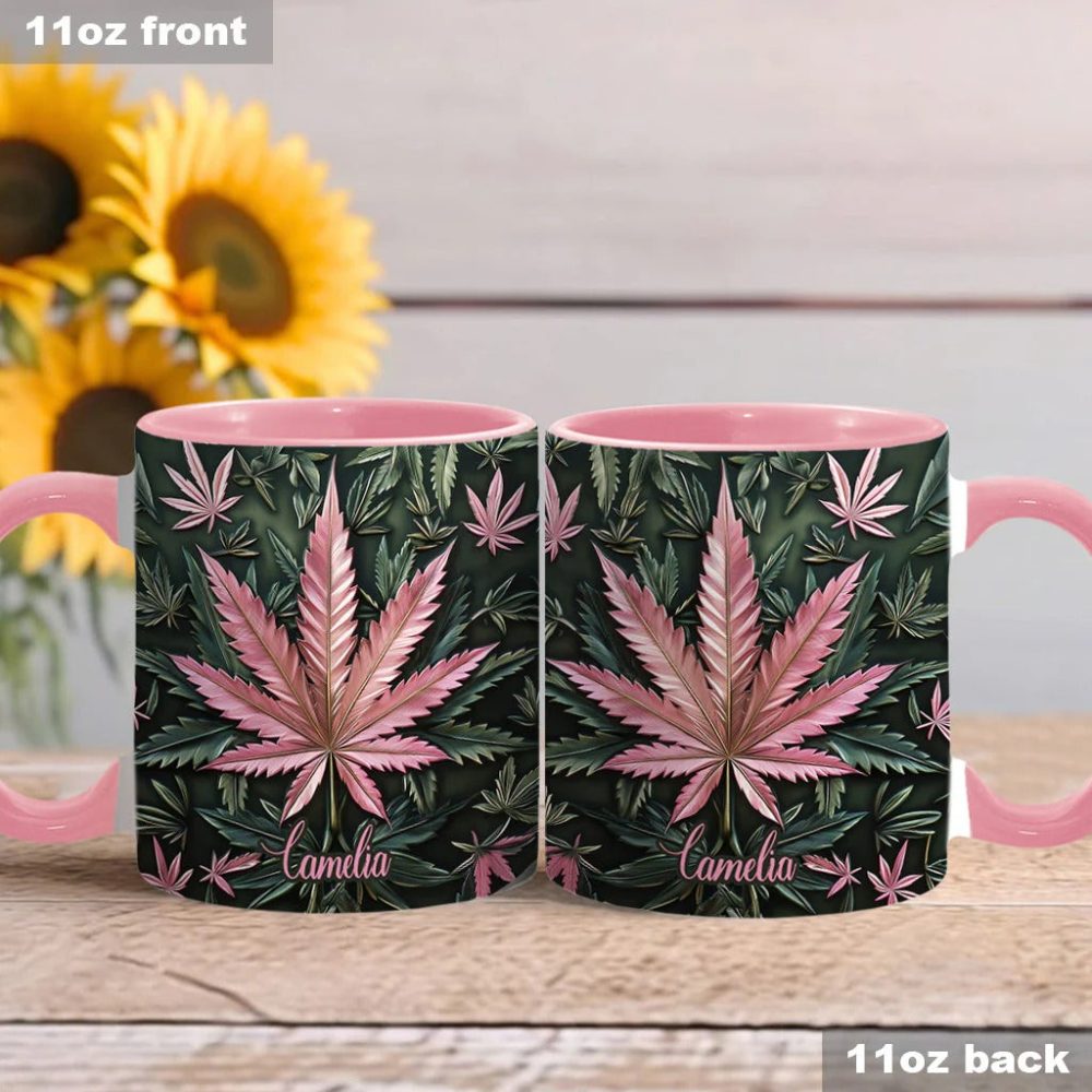 Stoner Chick, Personalized Weed Accent Mug - Image 3