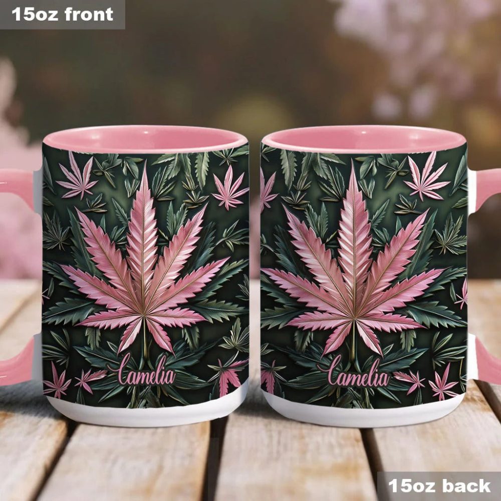 Stoner Chick, Personalized Weed Accent Mug - Image 4