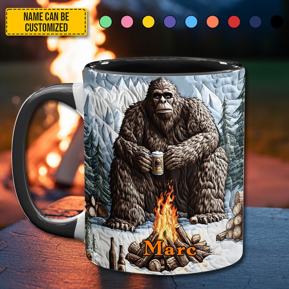 Beerfoot – Personalized Funny Bigfoot Accent Mug - Image 2