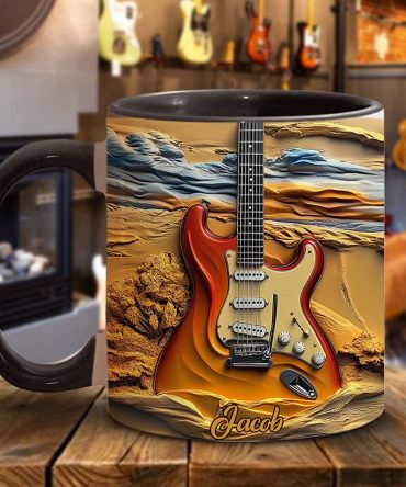 Love Guitar - Personalized Guitar Accent Mug