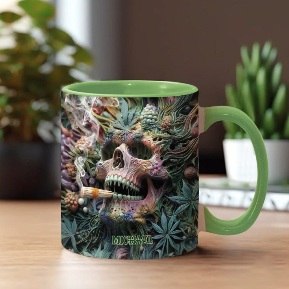 Dope Skull - Personalized Weed Accent Mug - Image 2
