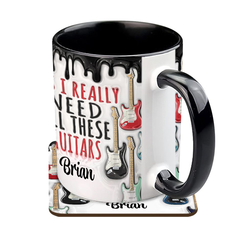 Yes I Really Do Need All These Guitars - Personalized Guitar Accent Mug - Image 3