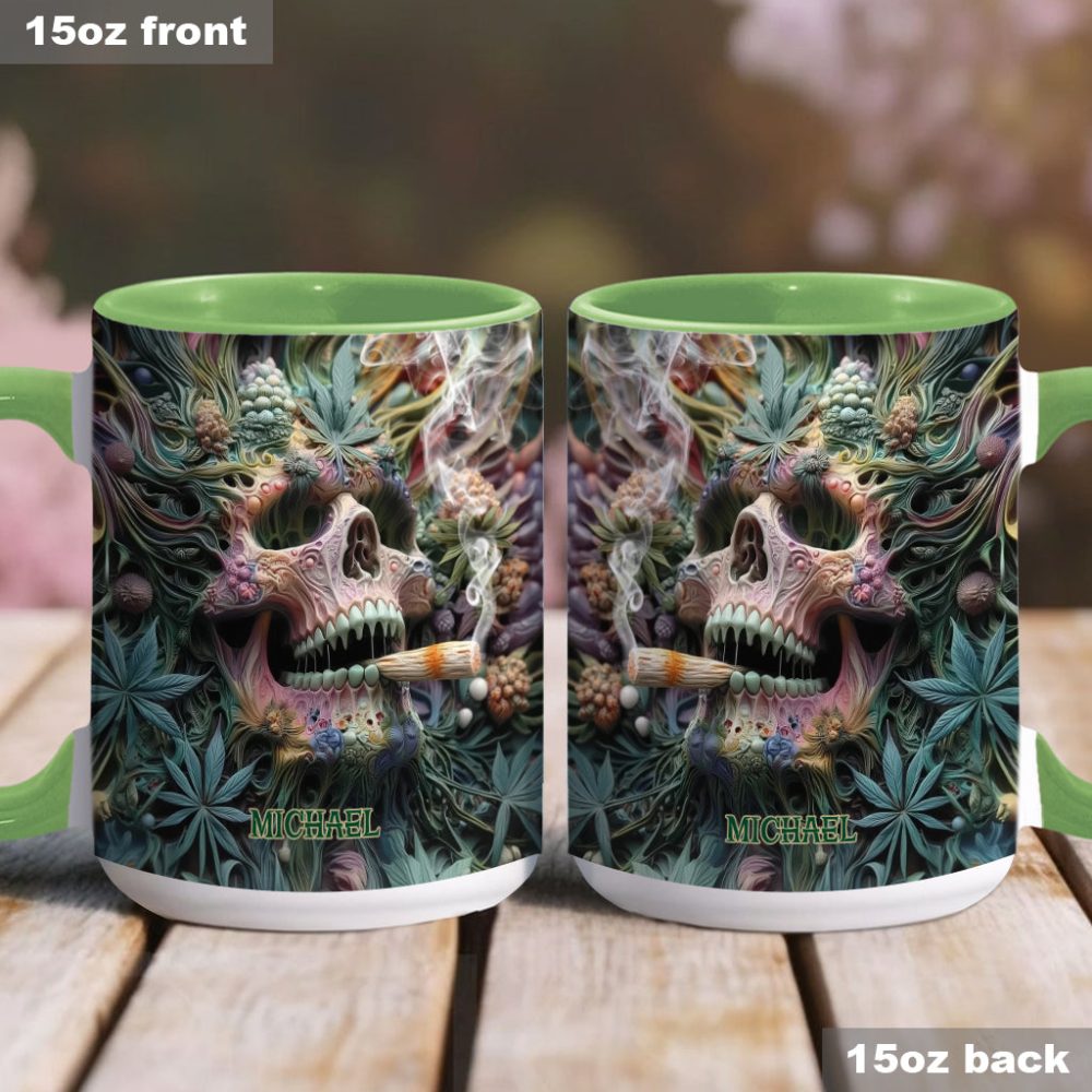 Dope Skull - Personalized Weed Accent Mug - Image 4