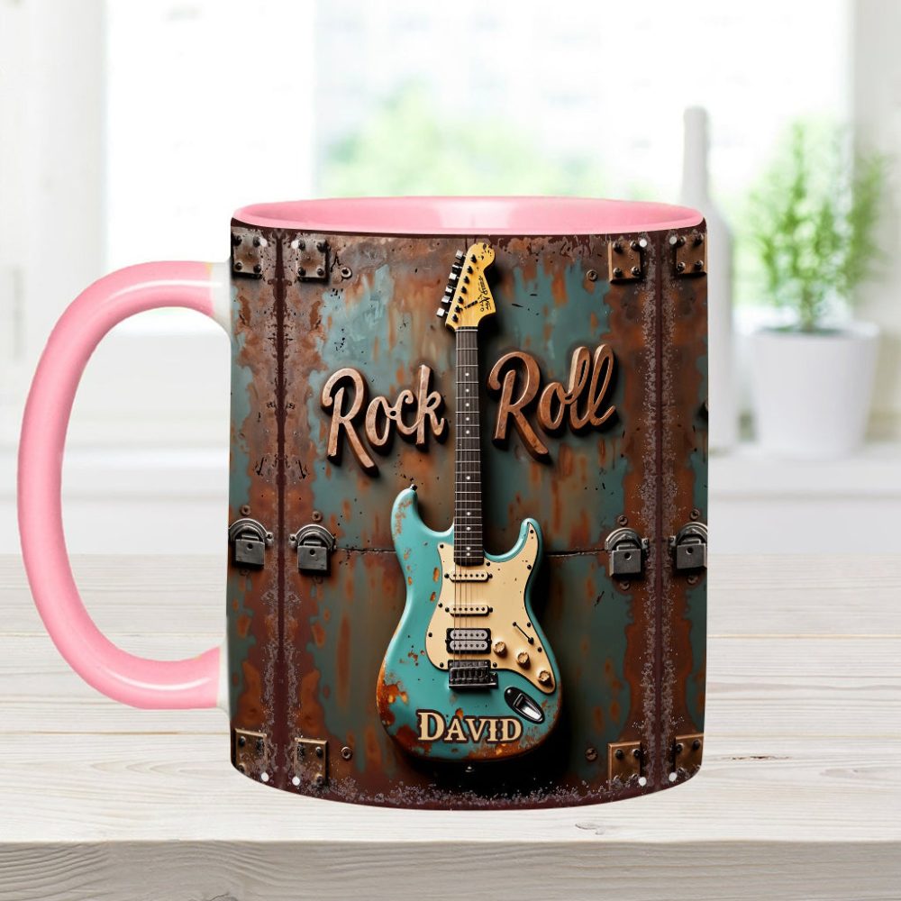 Rock & Roll - Personalized Guitar Accent Mug - Image 7