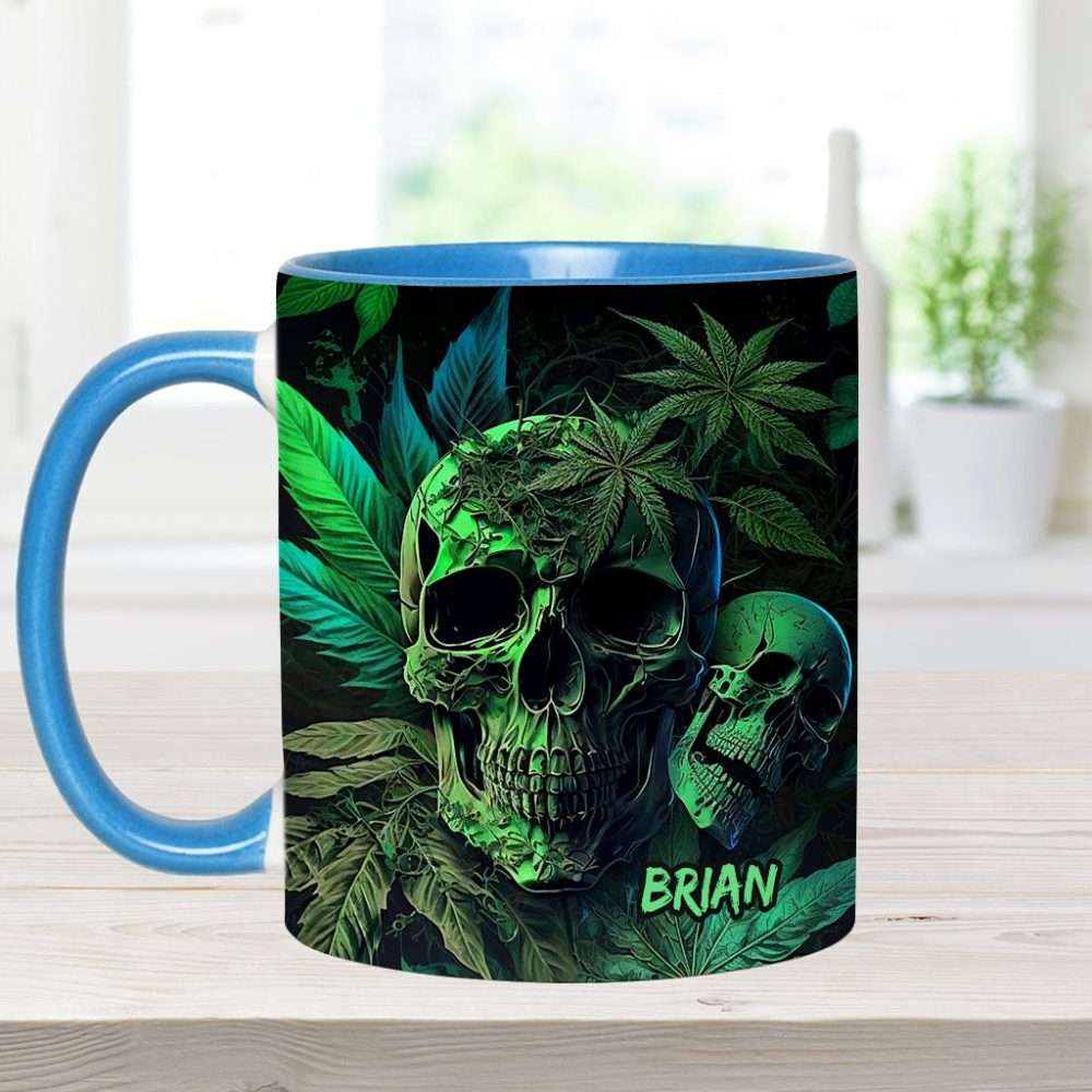 Cannabis Skull - Personalized Weed Accent Mug - Image 8
