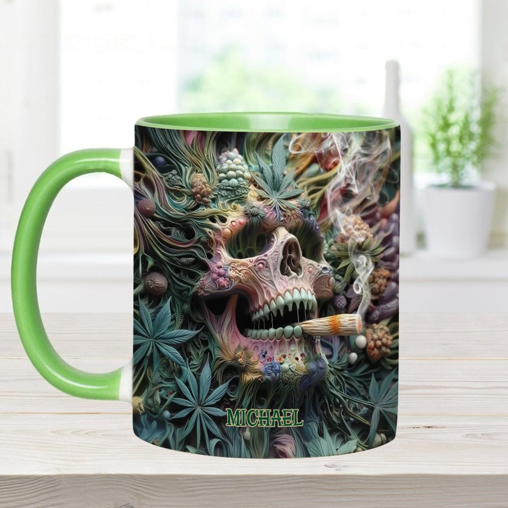 Dope Skull - Personalized Weed Accent Mug - Image 8