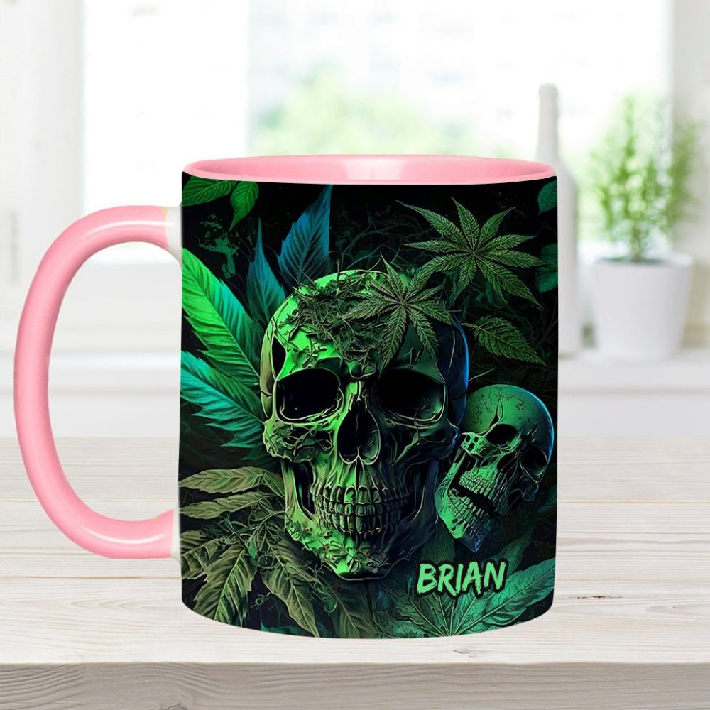 Cannabis Skull - Personalized Weed Accent Mug - Image 11