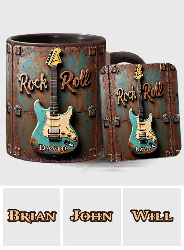 Rock & Roll - Personalized Guitar Accent Mug - Image 16