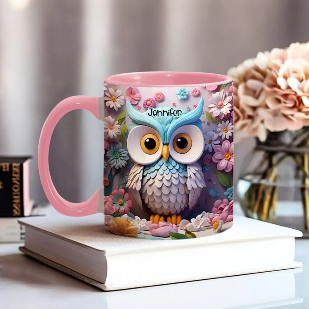 Cool Owl - Personalized Owl Accent Mug