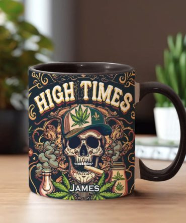 Skull High Times 420 - Personalized Weed Accent Mug