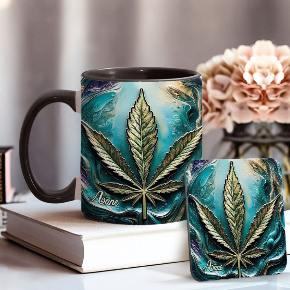 Hippie Psychedelic - Personalized Weed Accent Mug - Image 11