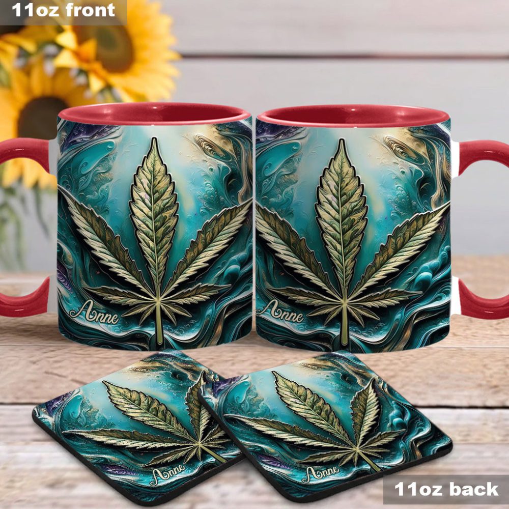 Hippie Psychedelic - Personalized Weed Accent Mug - Image 13