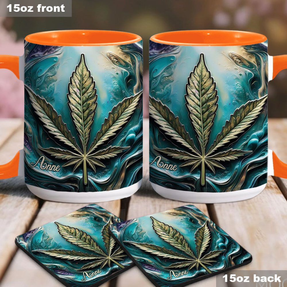 Hippie Psychedelic - Personalized Weed Accent Mug - Image 14