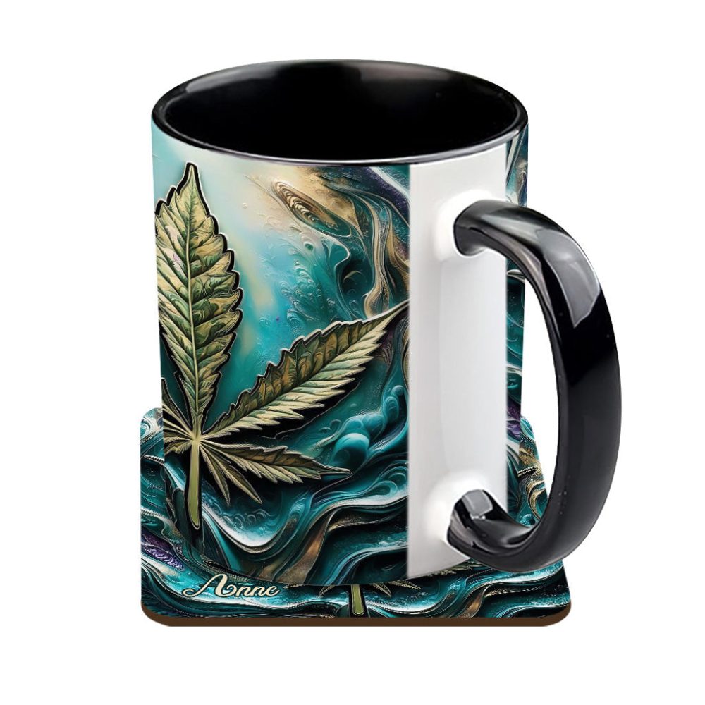 Hippie Psychedelic - Personalized Weed Accent Mug - Image 15