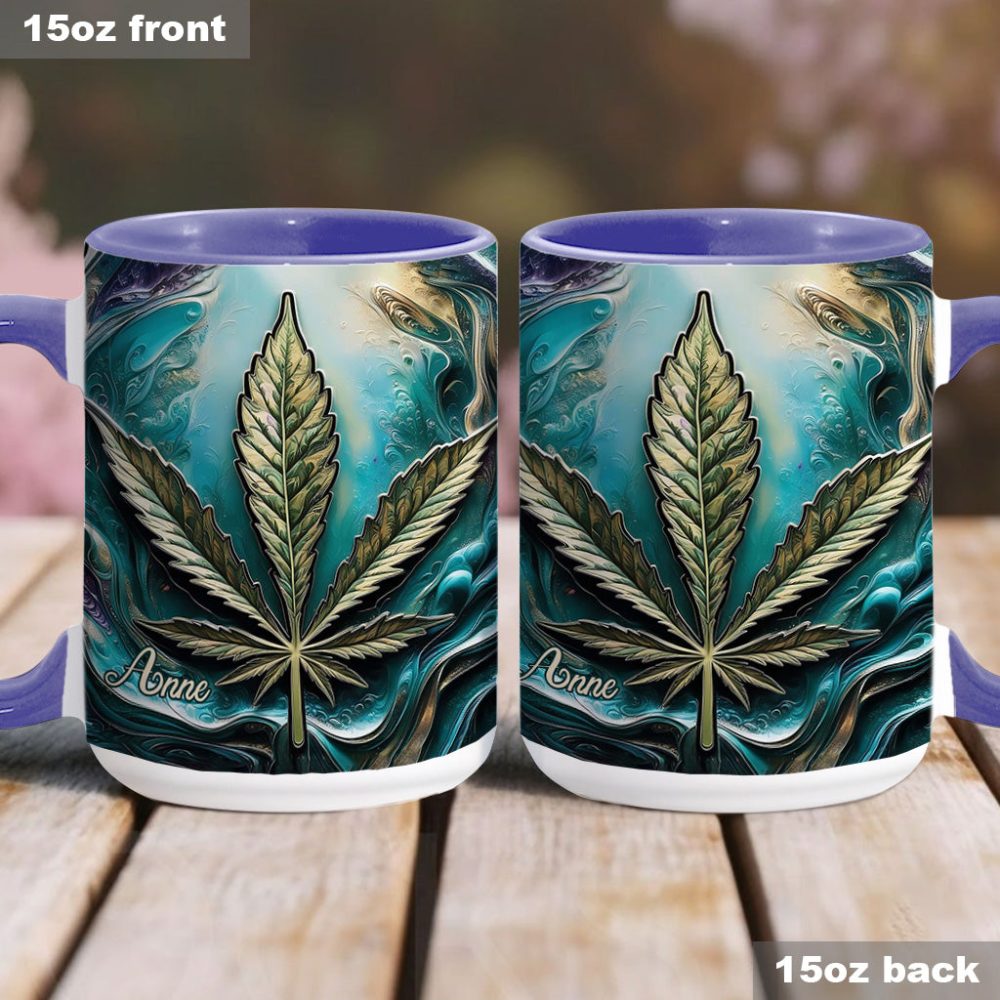 Hippie Psychedelic - Personalized Weed Accent Mug - Image 16