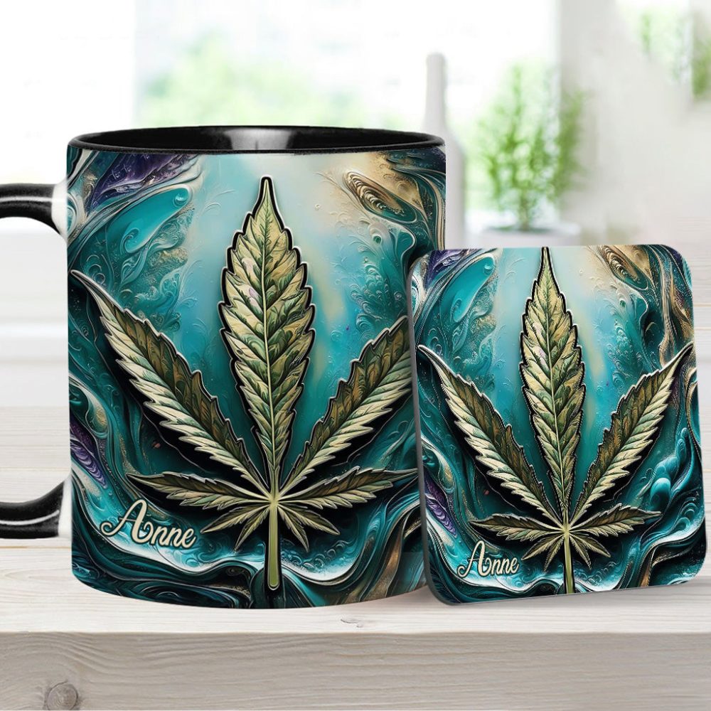 Hippie Psychedelic - Personalized Weed Accent Mug - Image 12