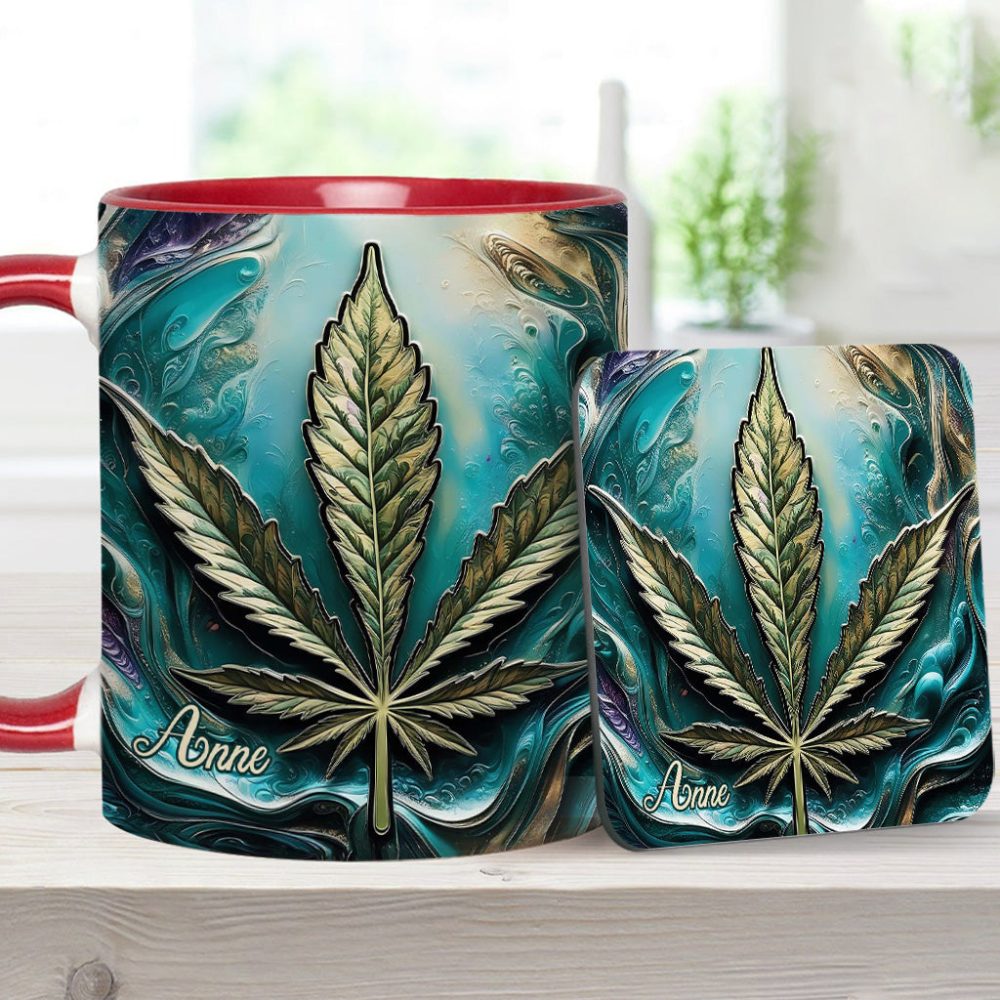 Hippie Psychedelic - Personalized Weed Accent Mug - Image 17