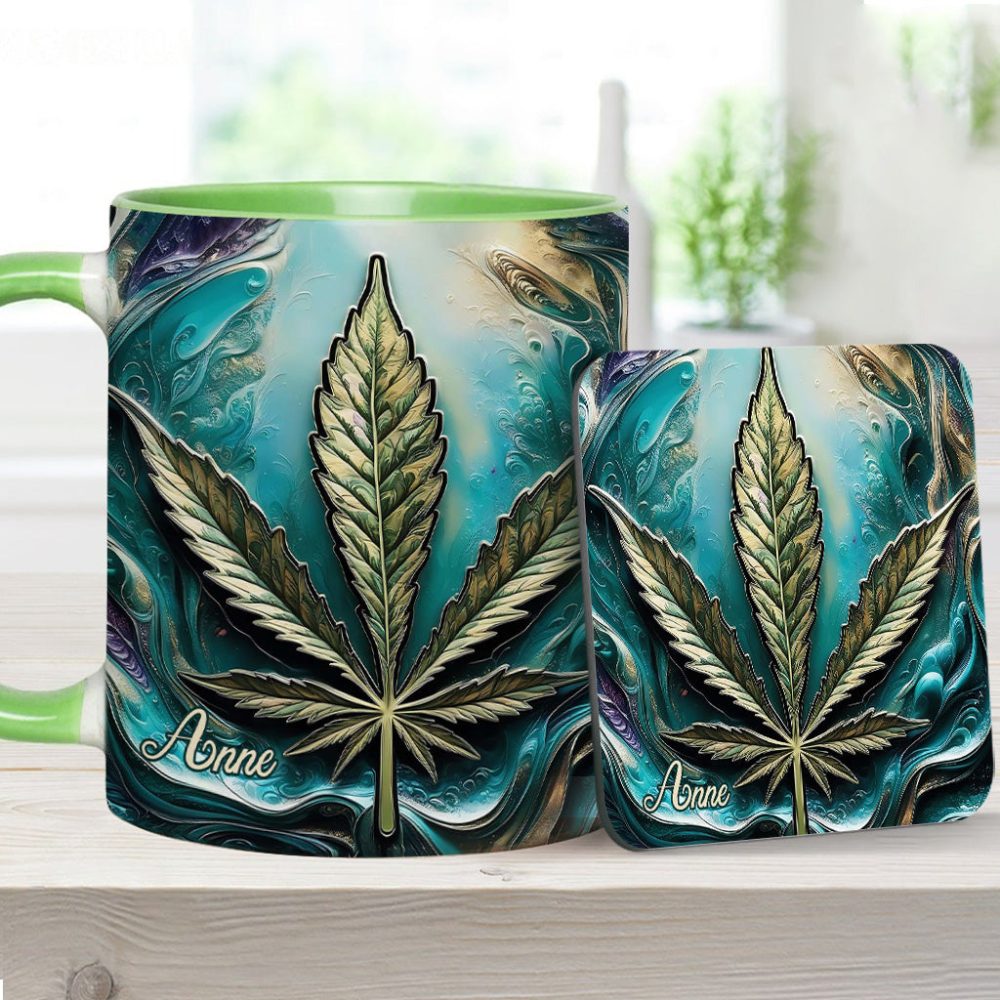 Hippie Psychedelic - Personalized Weed Accent Mug - Image 18