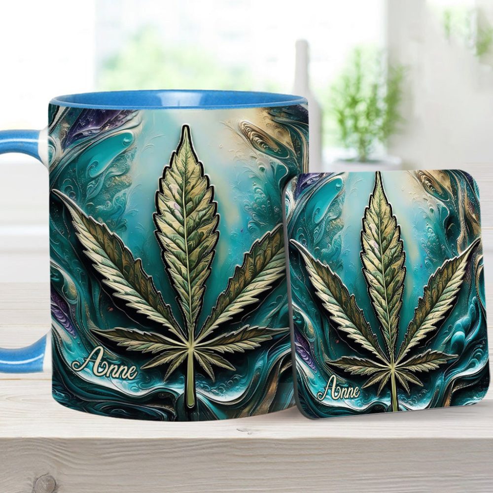 Hippie Psychedelic - Personalized Weed Accent Mug - Image 19