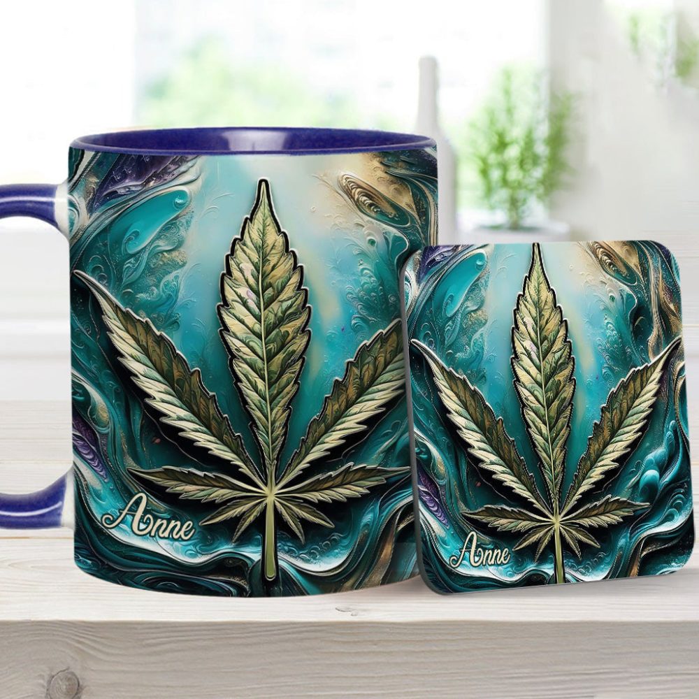 Hippie Psychedelic - Personalized Weed Accent Mug - Image 20