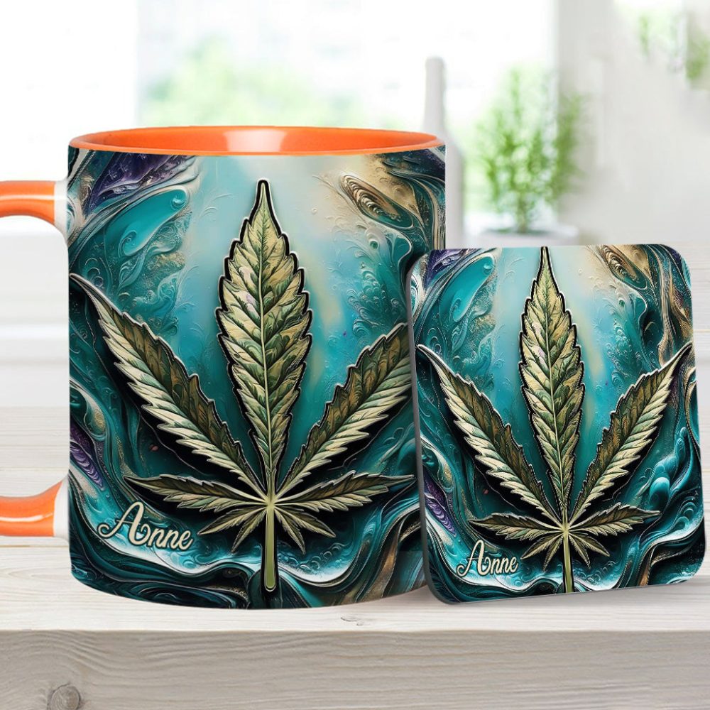 Hippie Psychedelic - Personalized Weed Accent Mug - Image 21