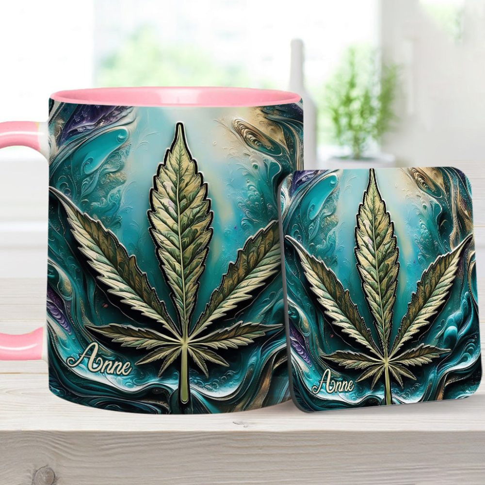 Hippie Psychedelic - Personalized Weed Accent Mug - Image 22