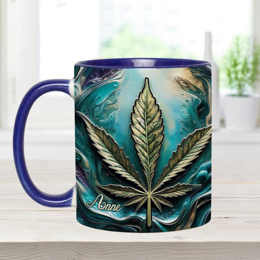 Hippie Psychedelic - Personalized Weed Accent Mug - Image 10
