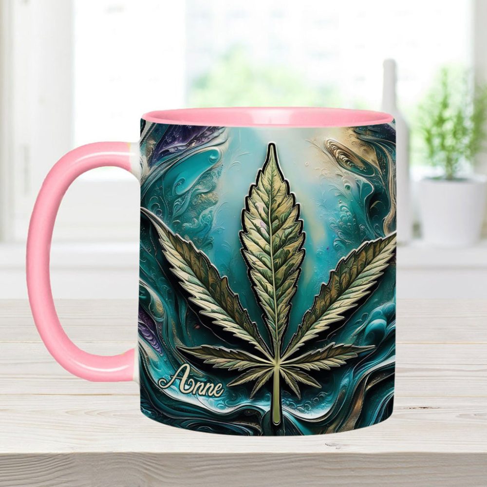 Hippie Psychedelic - Personalized Weed Accent Mug - Image 9