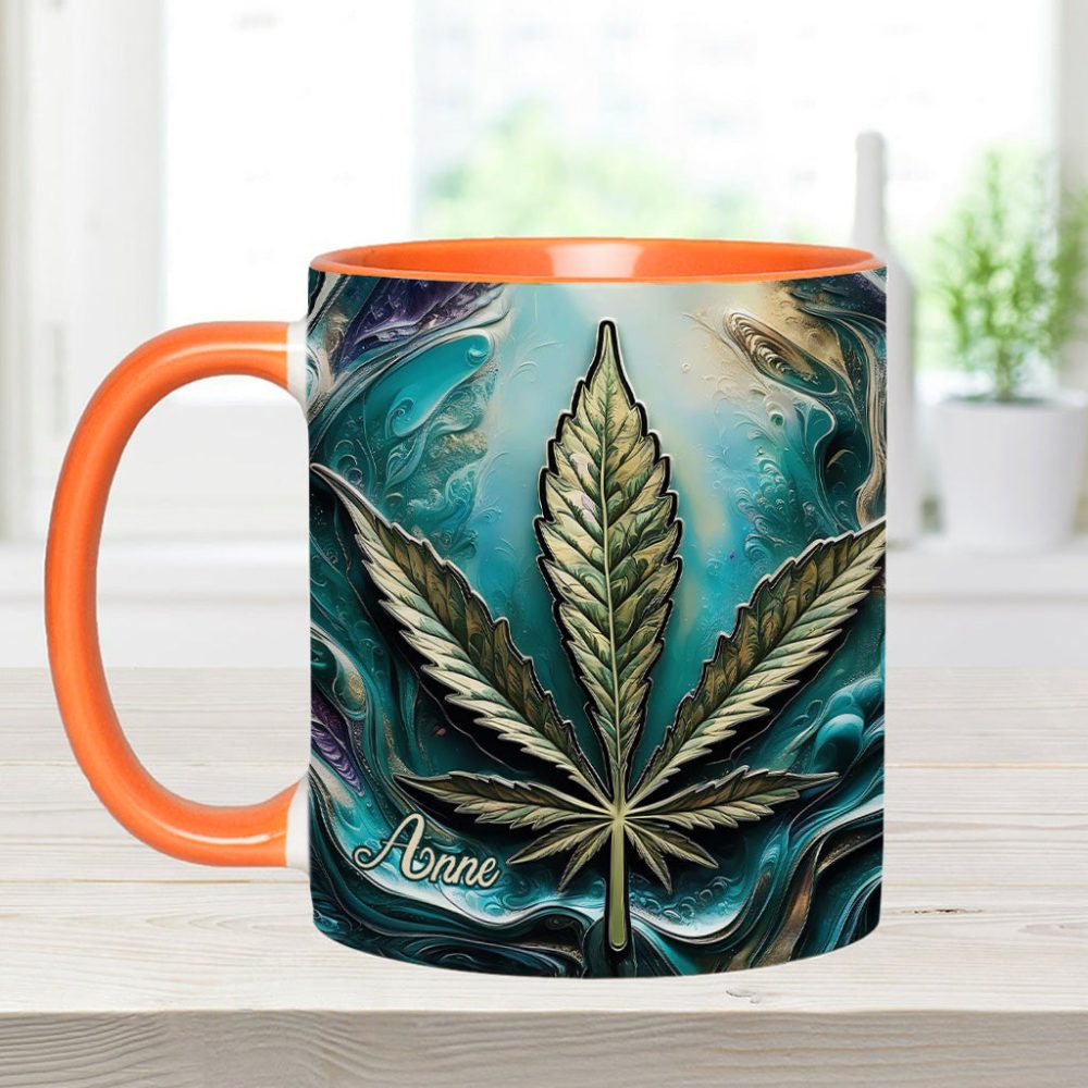 Hippie Psychedelic - Personalized Weed Accent Mug - Image 4